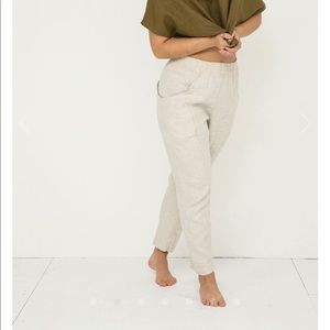 Elizabeth Suzann Clyde Work Pant Flax
